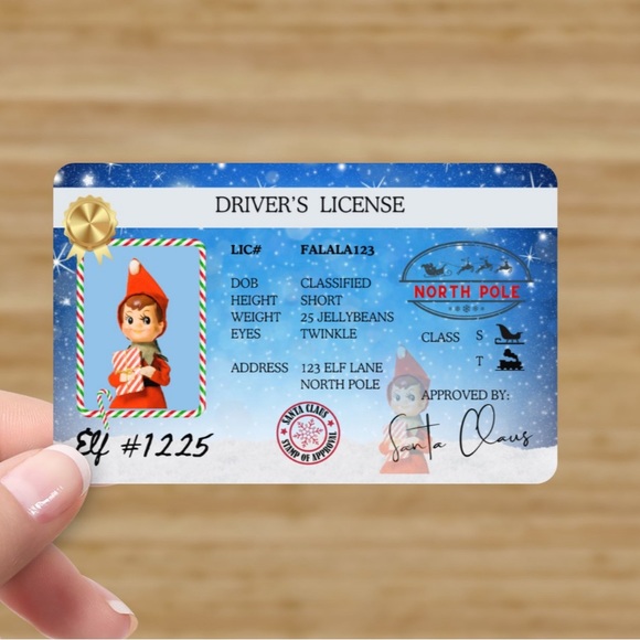 NEW: Elf On A Shelf Driver License Novelty Card - Picture 3 of 6